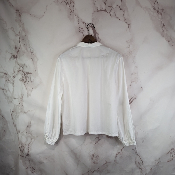 Everlane Shirt Womens White Button Up Organic Cotton Prep Balloon - Picture 8 of 15